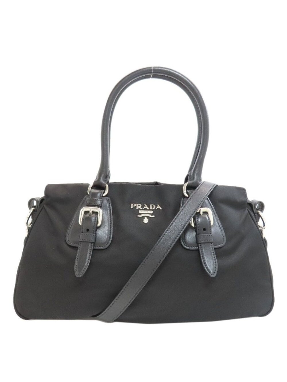 Prada Logo 2-Way Tote Nylon